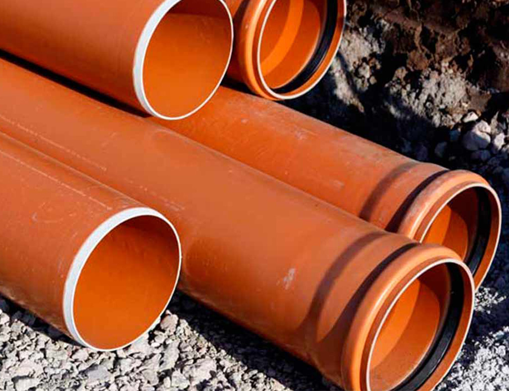 Conduites en PVC utilisées pour les réseaux d'égout et de drainage